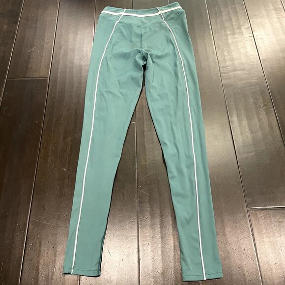 Yellow the Label Colby Contour Leggings Green White Piping Women's Size XL - Picture 4 of 4